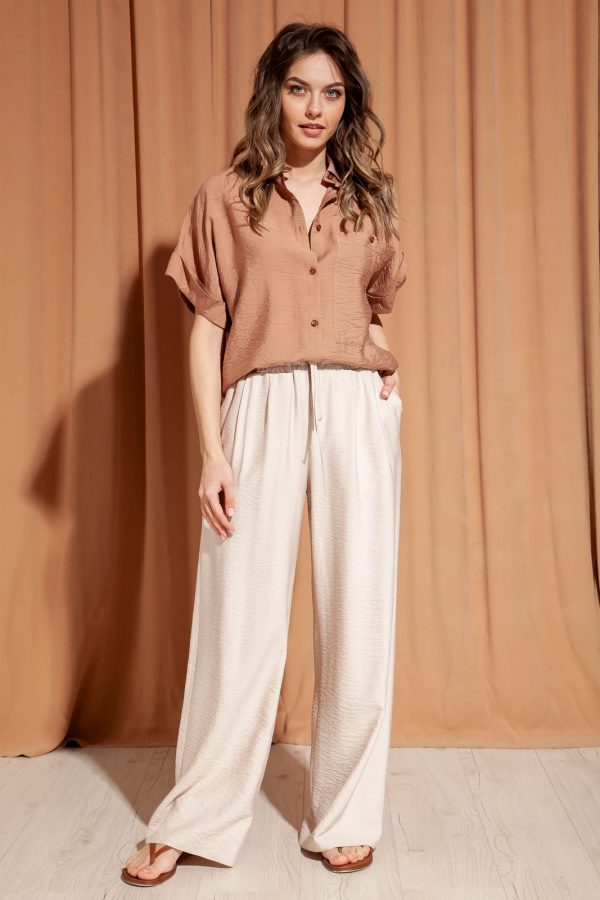 Рубашка S2025 Брюки-палаццо S4030